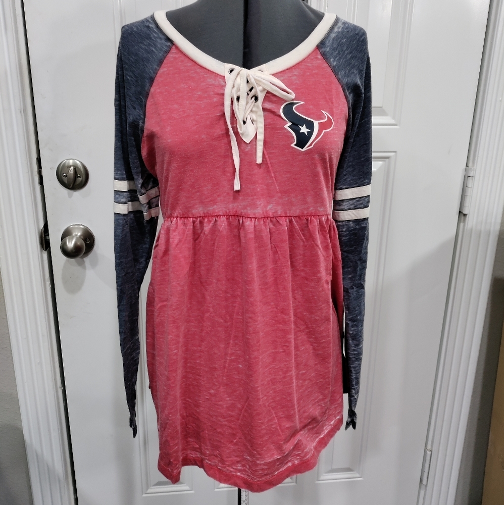 Touch by Alyssa Milano NFL Houston Texans long sleeve maternity blouse s…